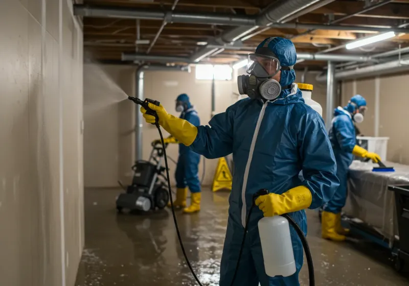Basement Sanitization and Antimicrobial Treatment process in Preston, TX